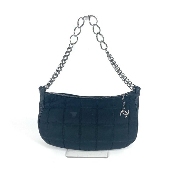 CHANEL CC CC Mark chocolate bar Bag Chain Shoulder Bag Black/SilverHardware - Picture 1 of 16